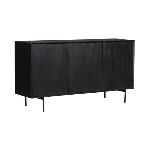 Sideboard Madison Schwarz Mangoholz in 2 Größen