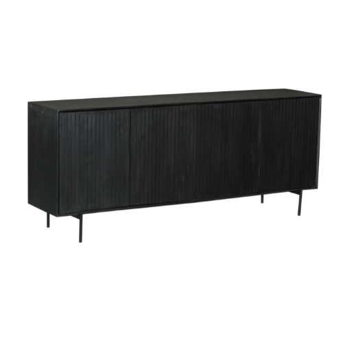 Sideboard Madison Schwarz Mangoholz in 2 Größen
