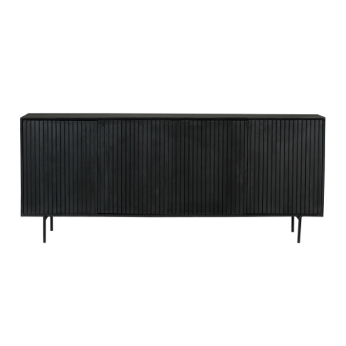 Sideboard Madison Schwarz Mangoholz in 2 Größen