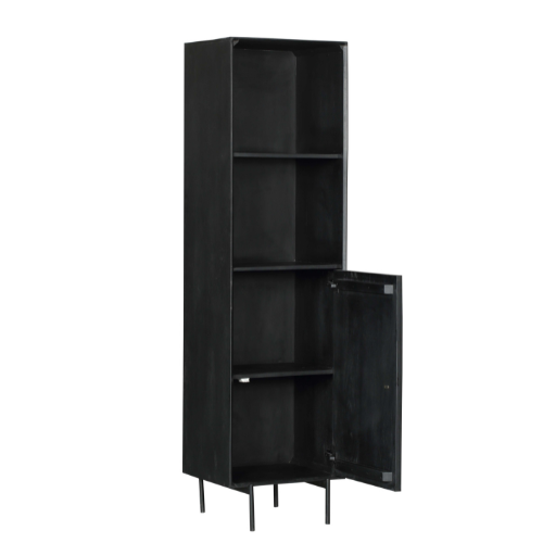 Bücherregal Madison Schwarz Mangoholz 55 cm