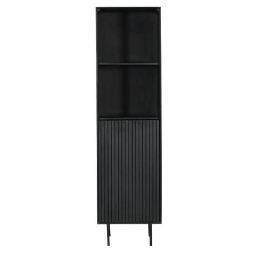 Bücherregal Madison Schwarz Mangoholz 55 cm
