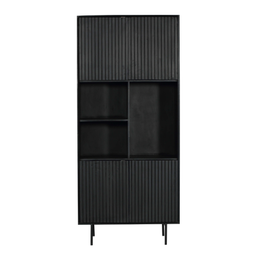 Regal Madison Schwarz Mangoholz 90 cm