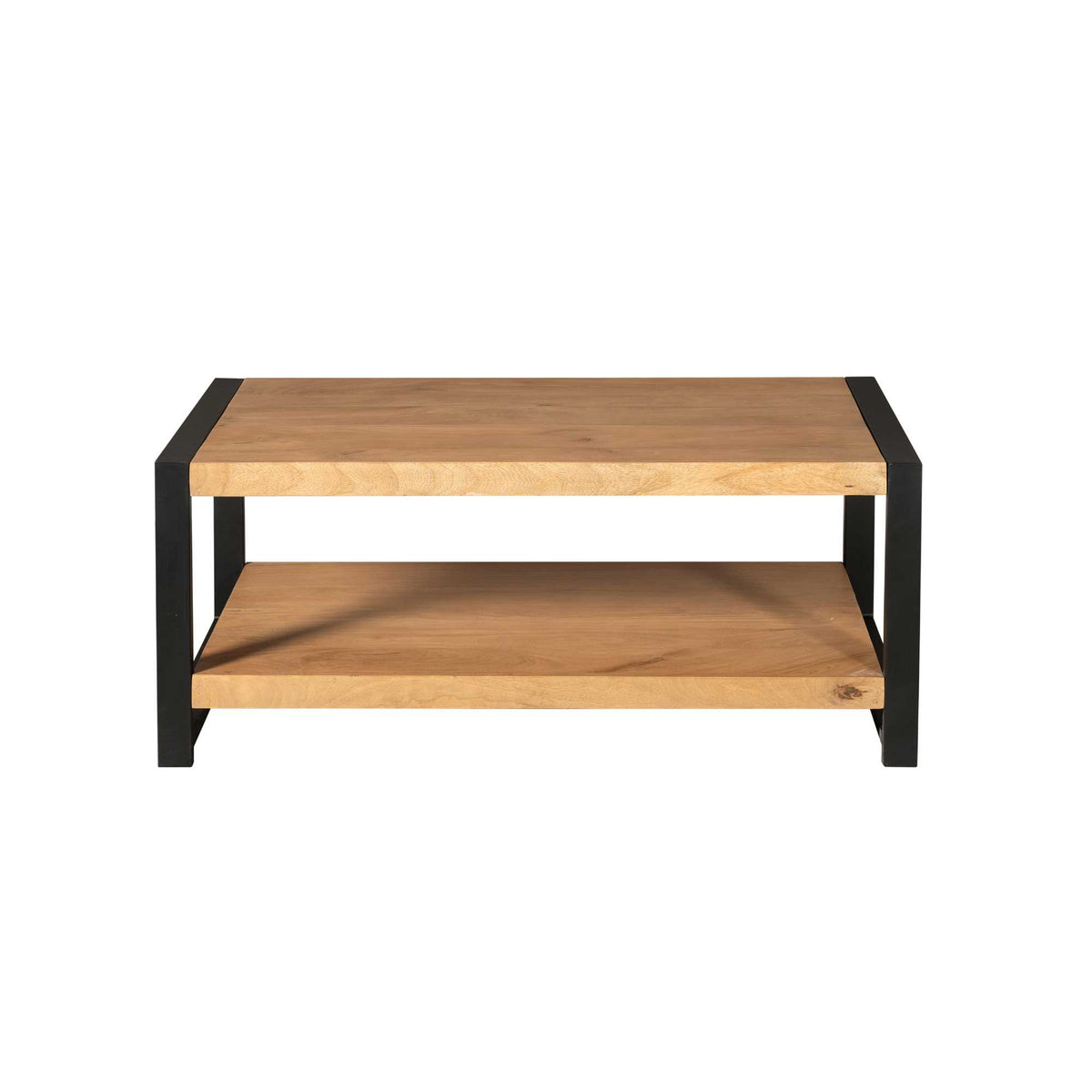 Couchtisch Boaz met Ablageboden Natur Mangoholz 110 cm