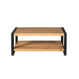 Couchtisch Boaz met Ablageboden Natur Mangoholz 110 cm