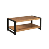 Couchtisch Boaz met Ablageboden Natur Mangoholz 110 cm