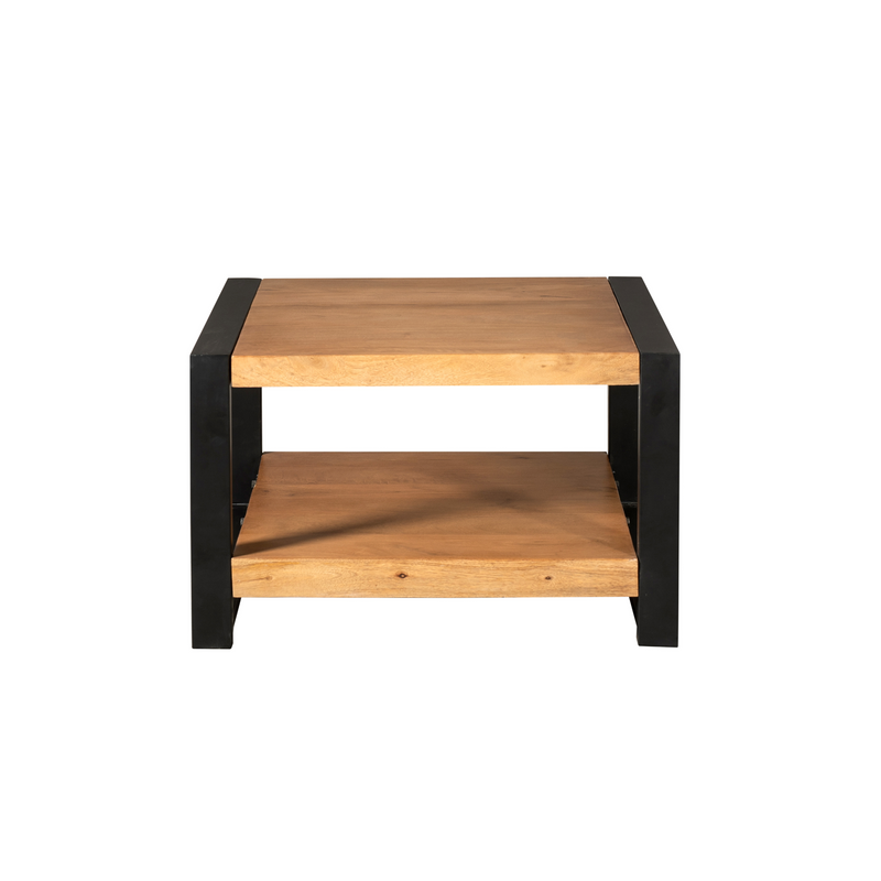Couchtisch quadratisch Boaz Natur Mangoholz 80 cm