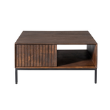 Couchtisch quadratisch Madison Braun Mangoholz 80 cm