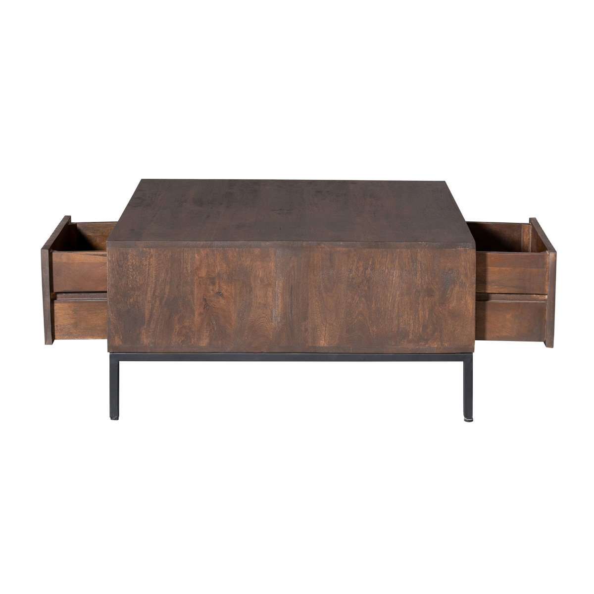 Couchtisch quadratisch Madison Braun Mangoholz 80 cm