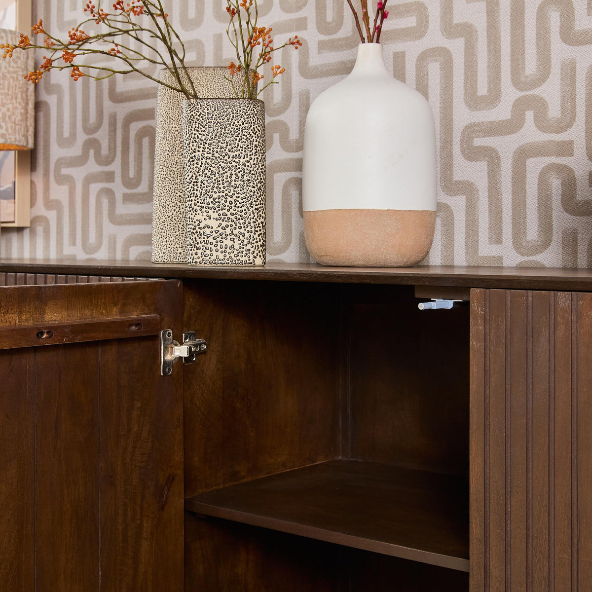 Sideboard Madison Braun Mangoholz 210 cm