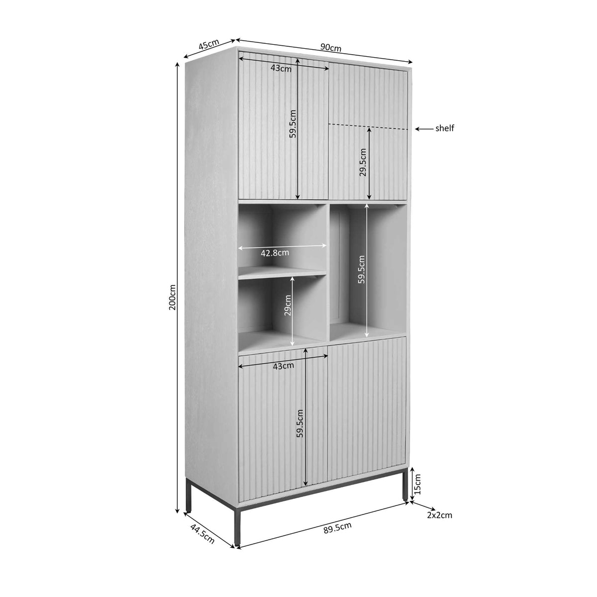 Regal Madison Braun Mangoholz 90 cm