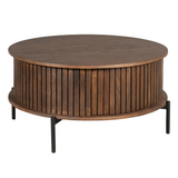 Couchtisch rund Madison Braun Mangoholz 80 cm