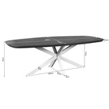 Esstisch dänisch oval Madison Braun Gestell Sand Mangoholz in 4 Größen