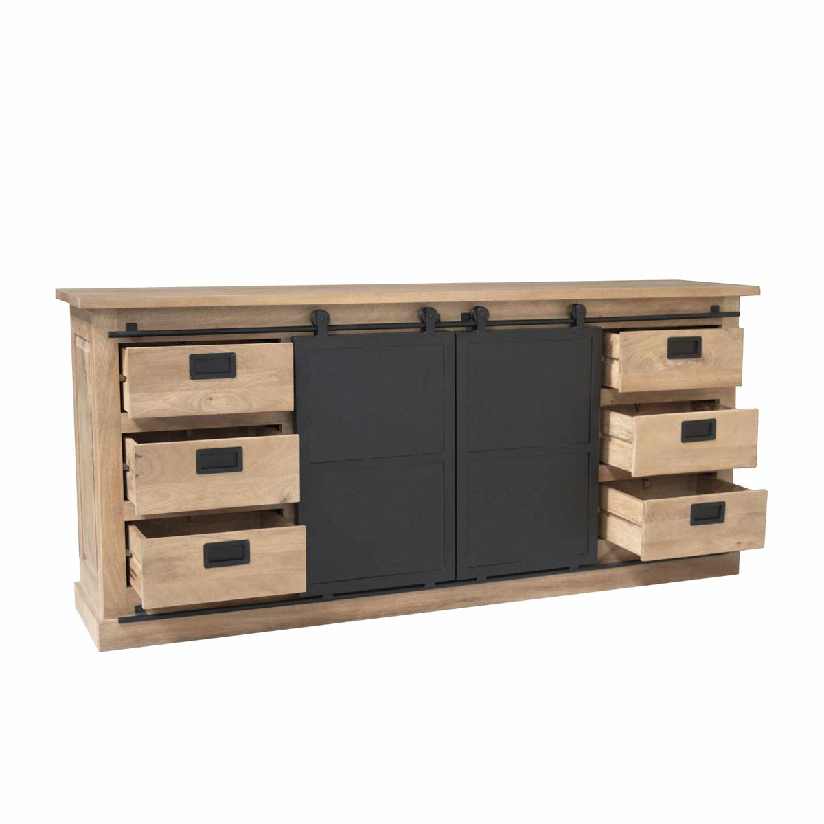 Sideboard Fresno Natur Mangoholz in 2 Größen