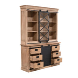 Vitrine Fresno Natur Mangoholz in 3 Größen