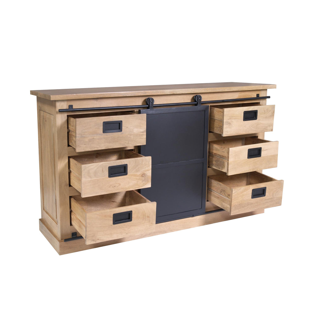 Sideboard Fresno Natur Mangoholz in 2 Größen