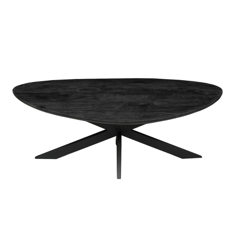 Couchtisch New York Schwarz Mangoholz 130 cm