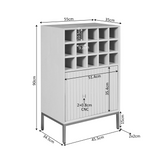 Weinschrank Madison Natur Mangoholz 55 cm
