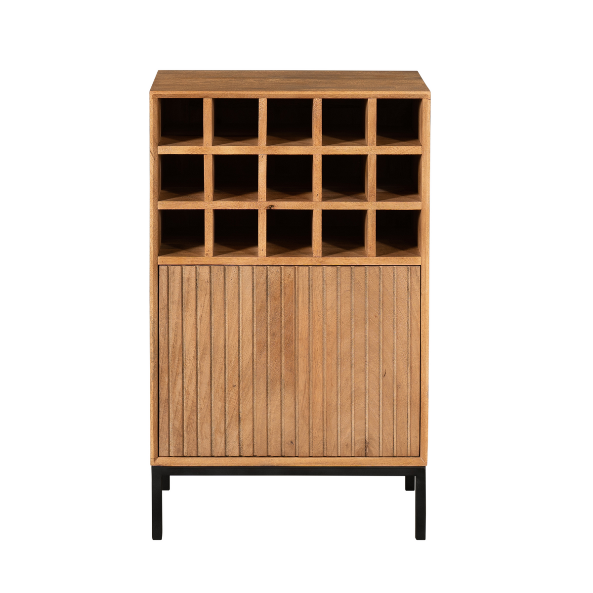Weinschrank Madison Natur Mangoholz 55 cm