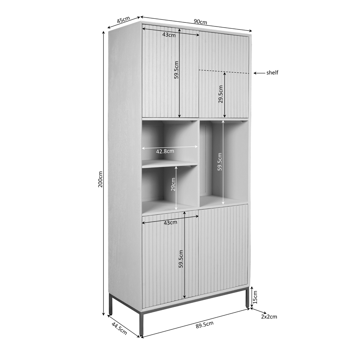 Regal Madison Natur Mangoholz 90 cm