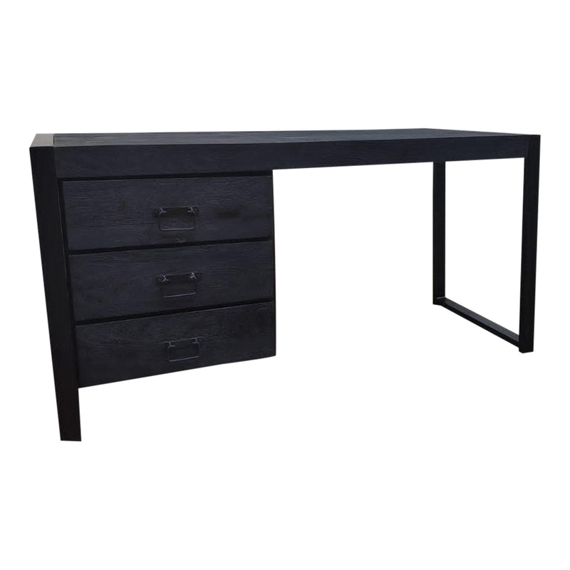 Schreibtisch Boaz Schwarz Mangoholz 145 cm