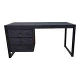 Schreibtisch Boaz Schwarz Mangoholz 145 cm