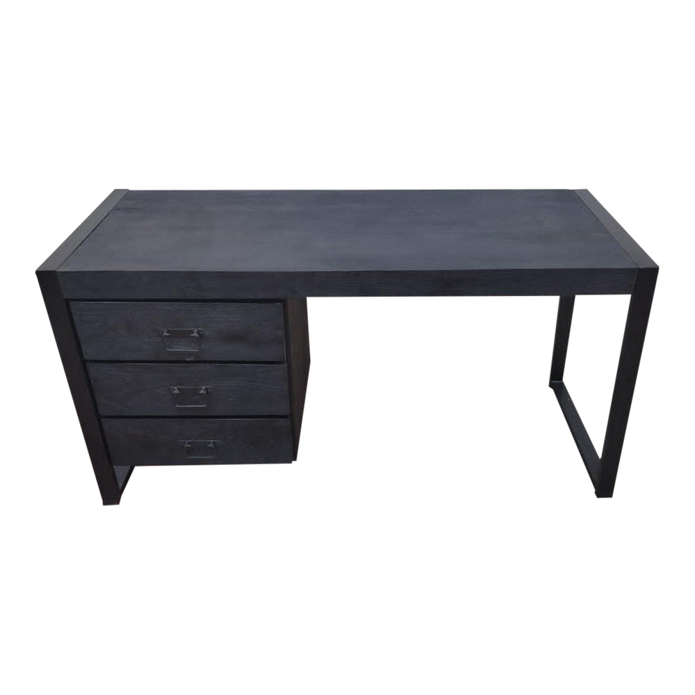 Schreibtisch Boaz Schwarz Mangoholz 145 cm