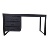 Schreibtisch Boaz Schwarz Mangoholz 145 cm
