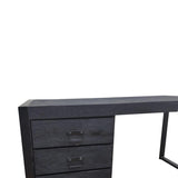Schreibtisch Boaz Schwarz Mangoholz 145 cm