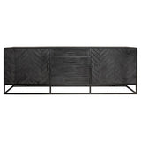 Sideboard New York Schwarz Mangoholz in 2 Größen
