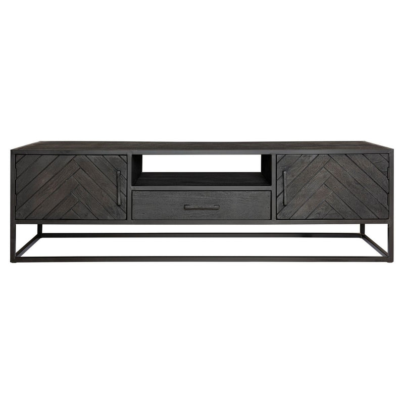 TV-Lowboard New York Schwarz Mangoholz in 3 Größen