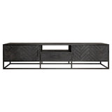 TV-Lowboard New York Schwarz Mangoholz in 3 Größen