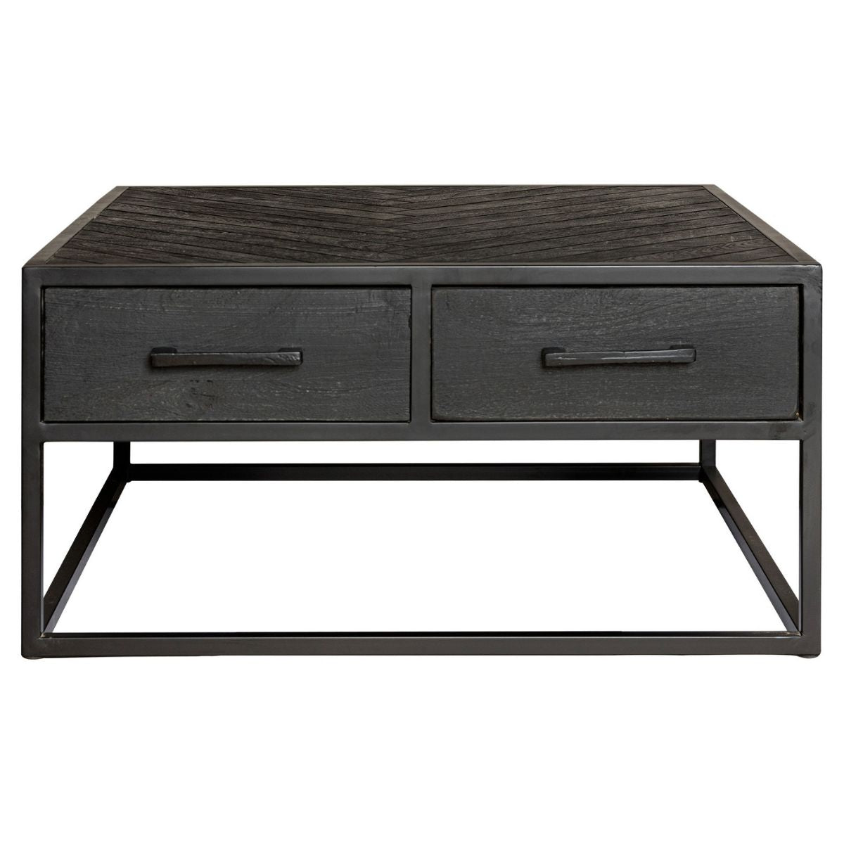 Couchtisch quadratisch New York Schwarz Mangoholz 80 cm