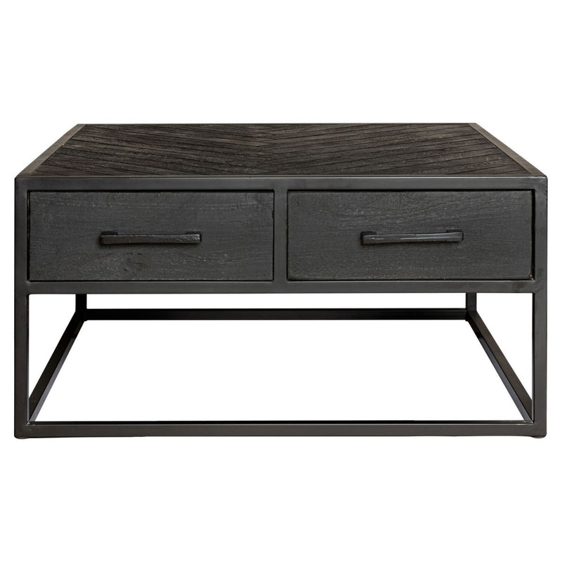 Couchtisch quadratisch New York Schwarz Mangoholz 80 cm