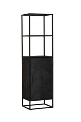 Bücherregal New York Schwarz Mangoholz 55 cm