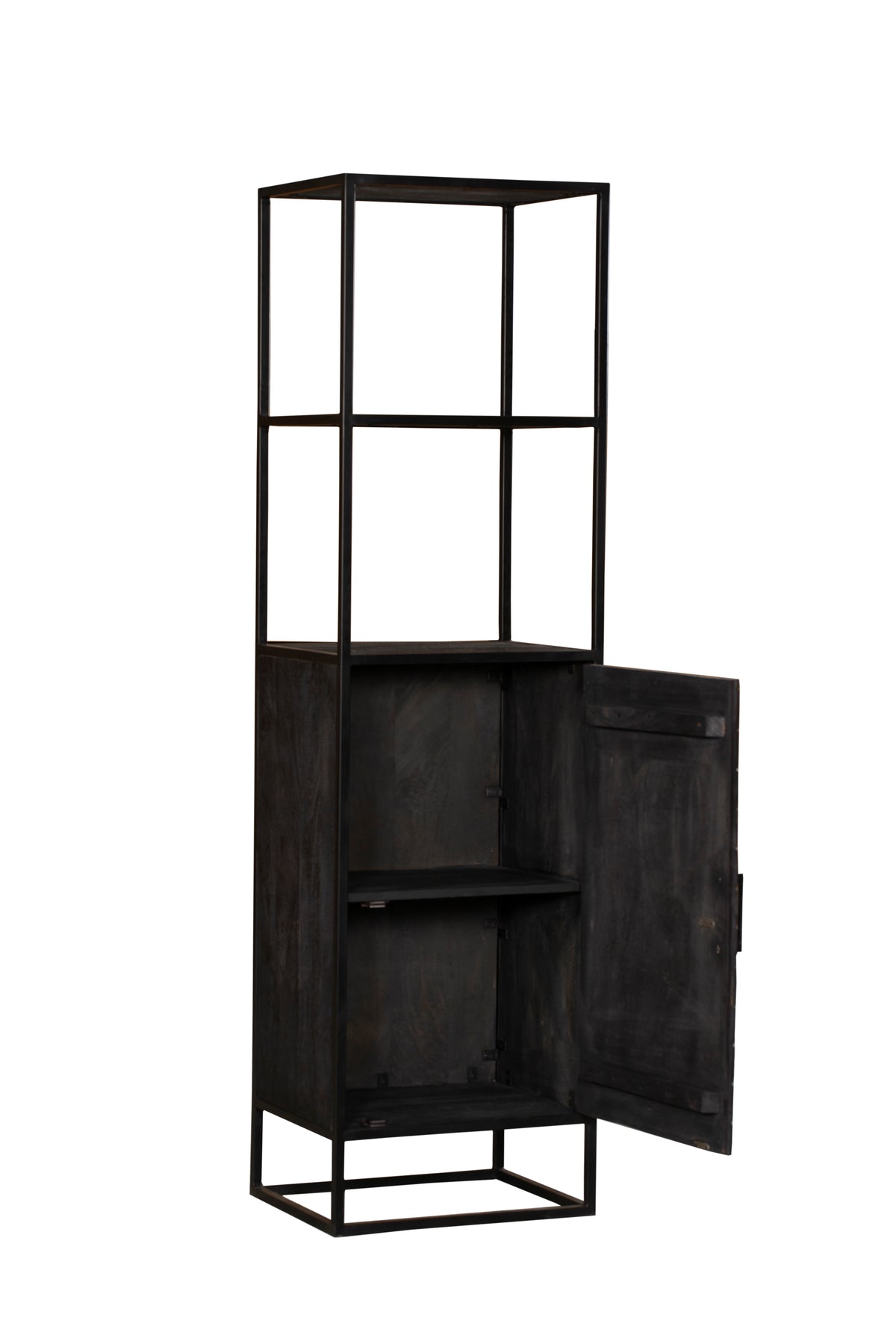 Bücherregal New York Schwarz Mangoholz 55 cm