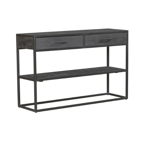 Konsolentisch New York Schwarz Mangoholz 120 cm