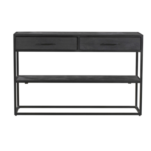 Konsolentisch New York Schwarz Mangoholz 120 cm