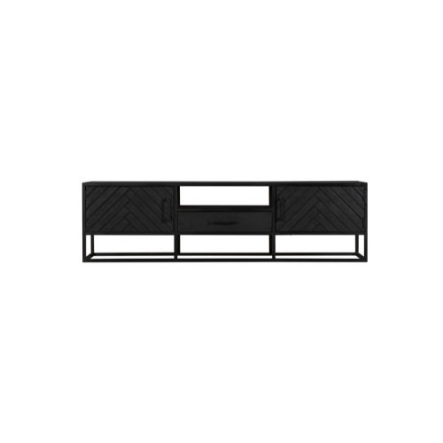 TV-Lowboard New York Schwarz Mangoholz in 3 Größen