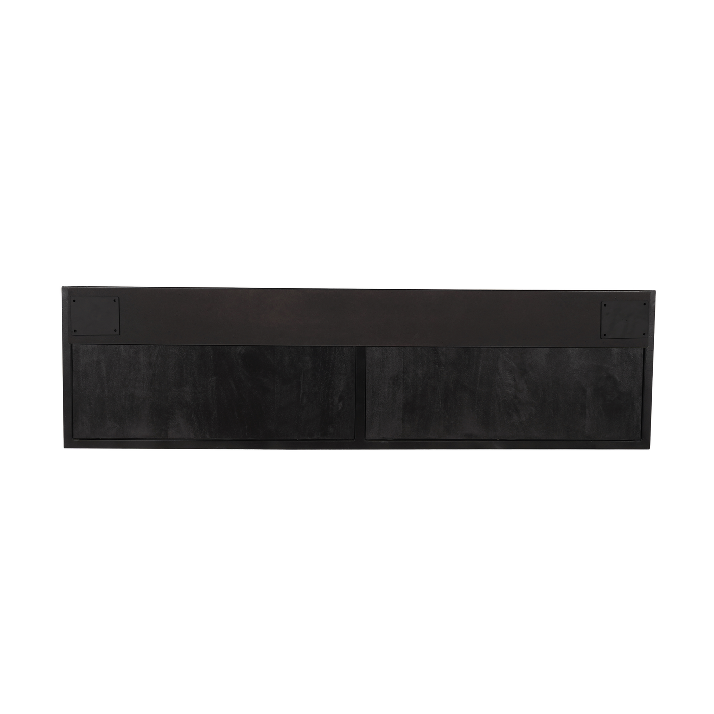 TV-Lowboard New York Mangoholz massiv, Schwarz, 120 bis 280 cm