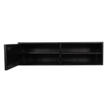TV-Lowboard New York Mangoholz massiv, Schwarz, 120 bis 280 cm