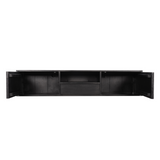 TV-Lowboard New York Mangoholz massiv, Schwarz, 120 bis 280 cm