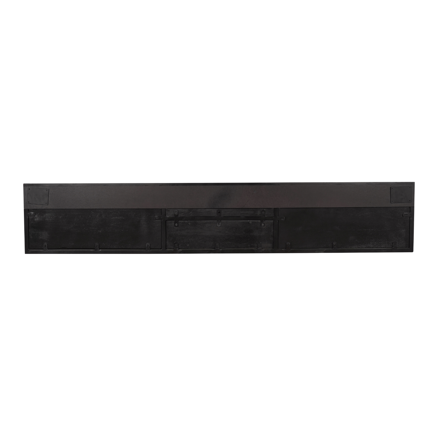 TV-Lowboard New York Mangoholz massiv, Schwarz, 120 bis 280 cm