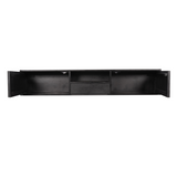 TV-Lowboard New York Mangoholz massiv, Schwarz, 120 bis 280 cm