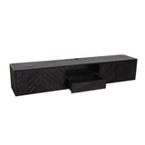 TV-Lowboard New York Mangoholz massiv, Schwarz, 120 bis 280 cm