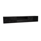 TV-Lowboard New York Mangoholz massiv, Schwarz, 120 bis 280 cm