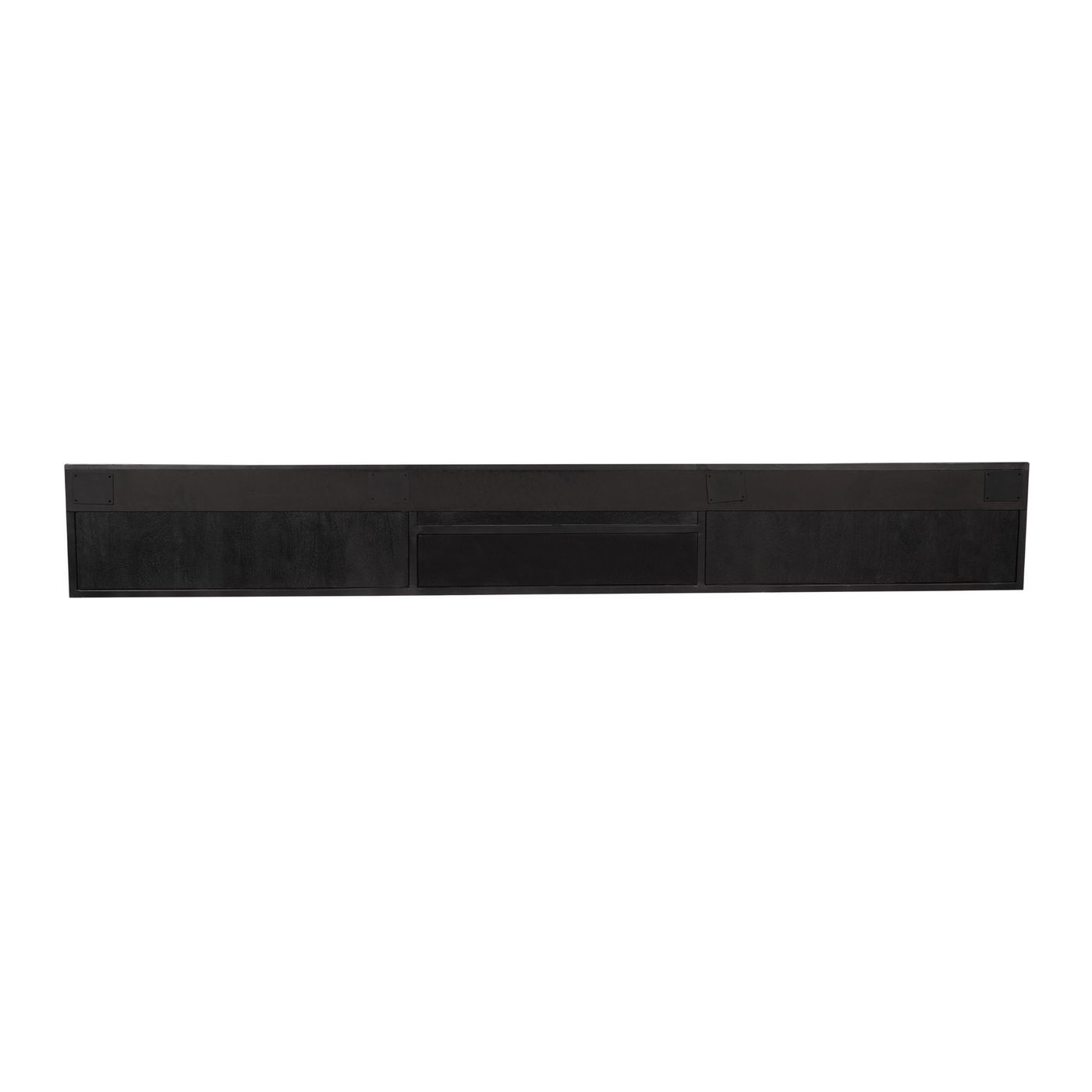 TV-Lowboard New York Mangoholz massiv, Schwarz, 120 bis 280 cm