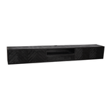 TV-Lowboard New York Mangoholz massiv, Schwarz, 120 bis 280 cm