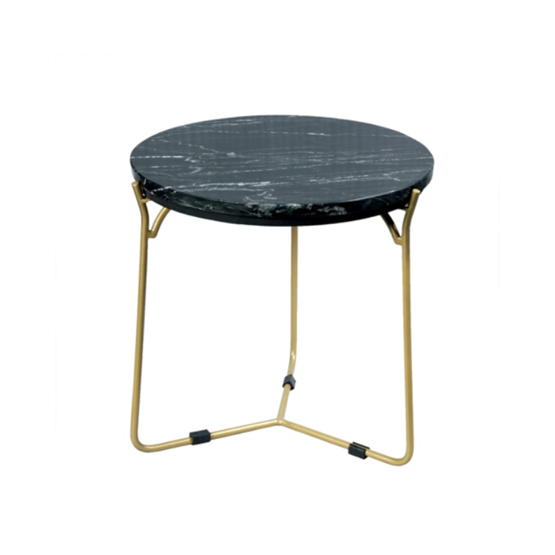 Couchtisch-Set Caly Schwarz Marmor 45 cm