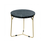 Couchtisch-Set Caly Schwarz Marmor 45 cm