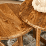 Couchtisch rund Milou Natur Mangoholz 70 cm